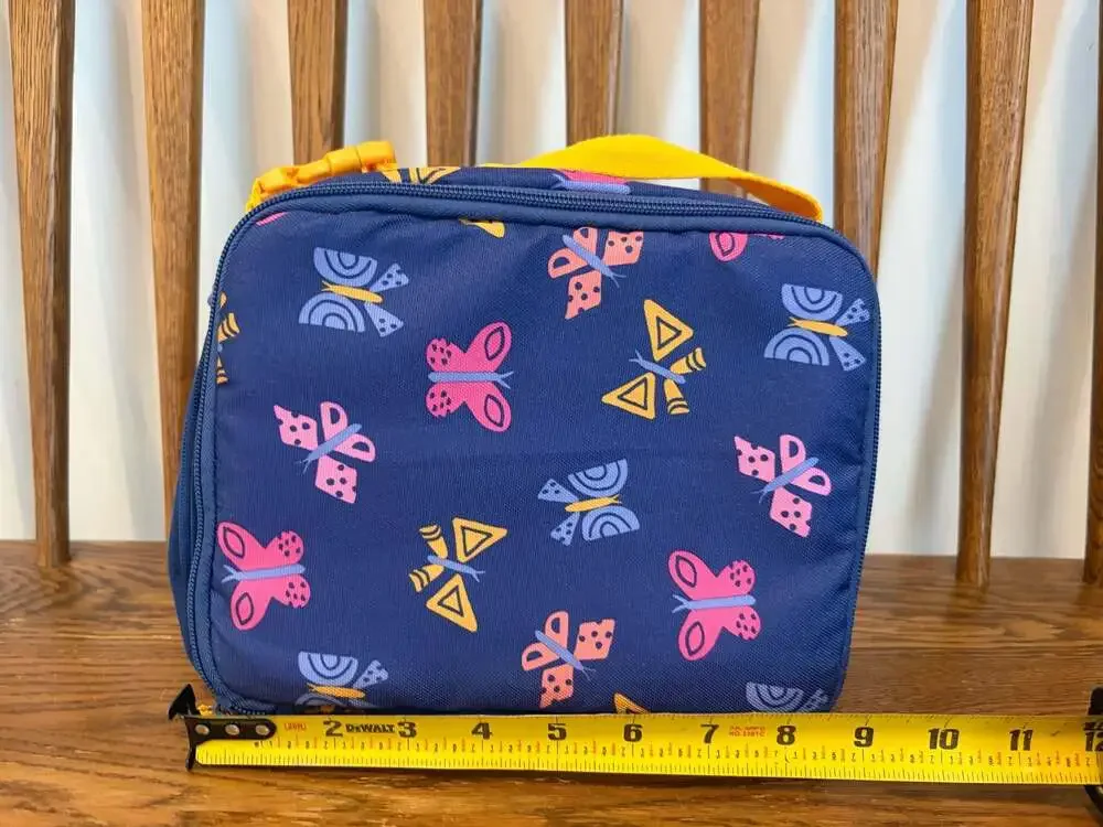 Cat & Jack Blue Butterfly Print Insulated Lunch Box Bag